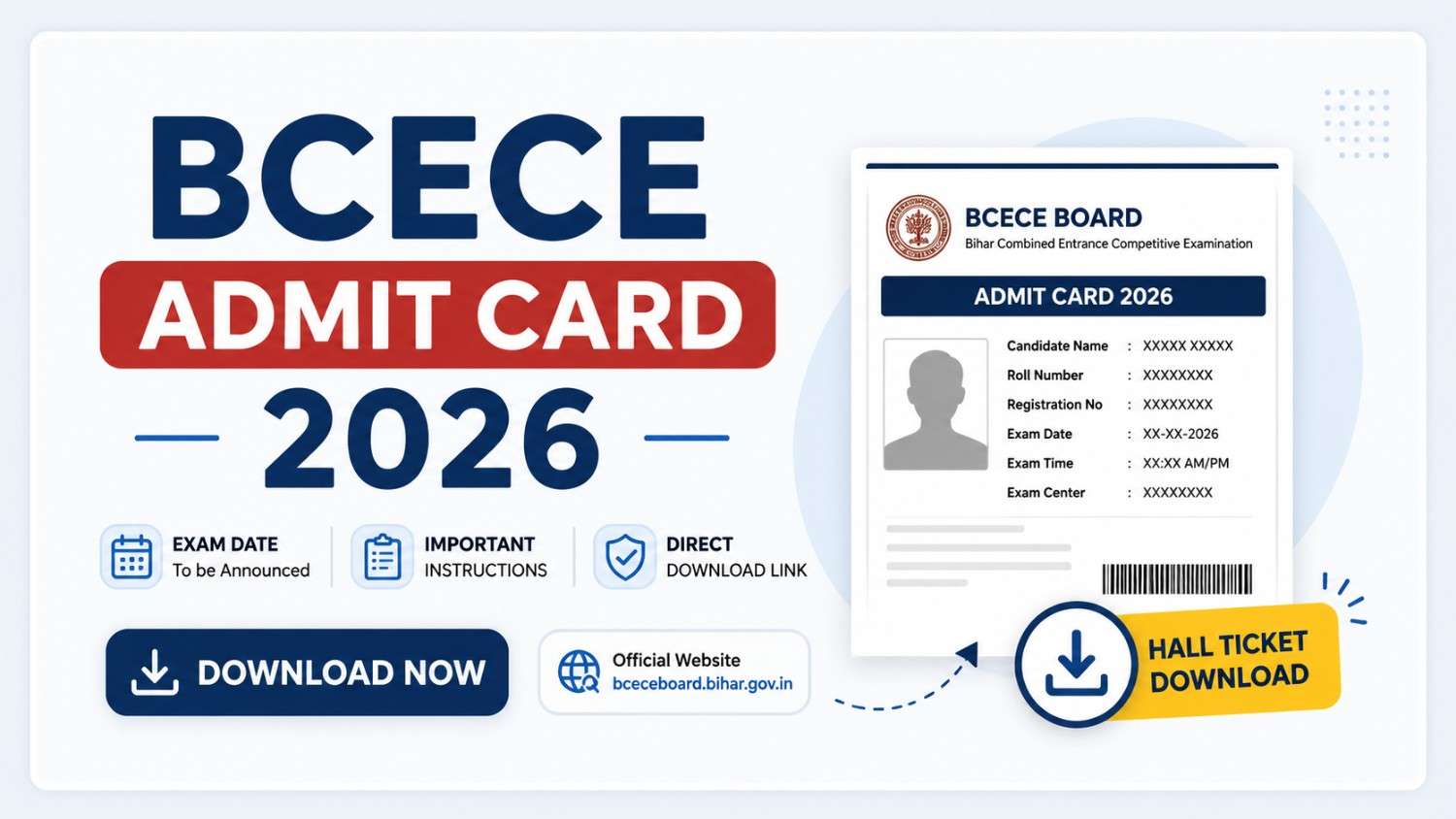 BCECE Admit Card 2026